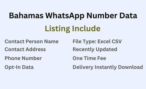 巴哈马 WhatsApp 号码数据