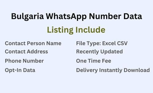 保加利亚 WhatsApp 号码数据