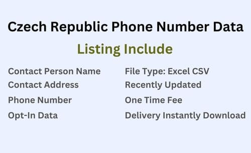 捷克共和国 手机号码列表