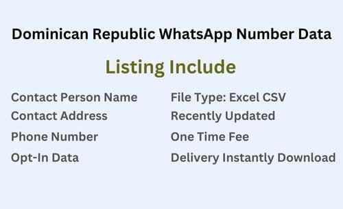 多明尼加共和国 WhatsApp 号码数据