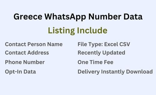 希腊 WhatsApp 号码数据