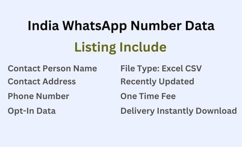 印度 WhatsApp 号码数据