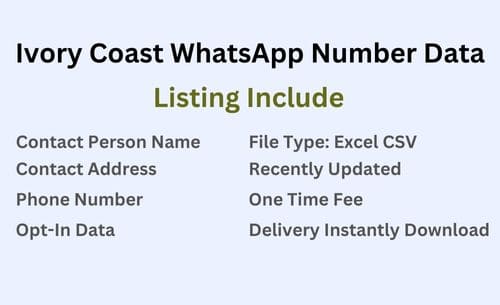 象牙海岸 WhatsApp 号码数据