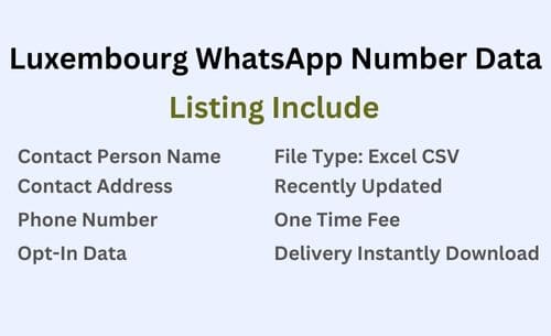 卢森堡 WhatsApp 号码数据