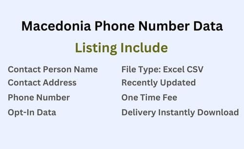 马其顿 手机号码列表