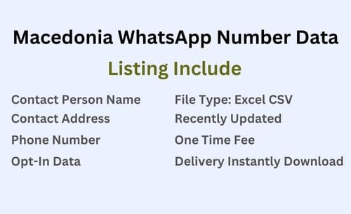 马其顿 WhatsApp 号码数据
