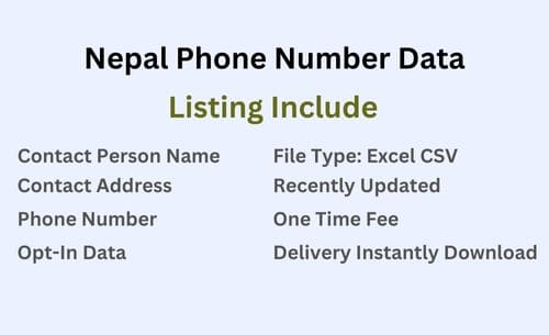尼泊尔手机号码列表