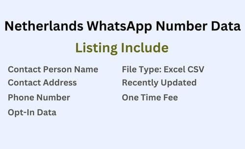 荷兰 WhatsApp 号码数据