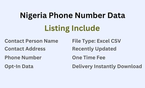 尼日利亚 手机号码列表