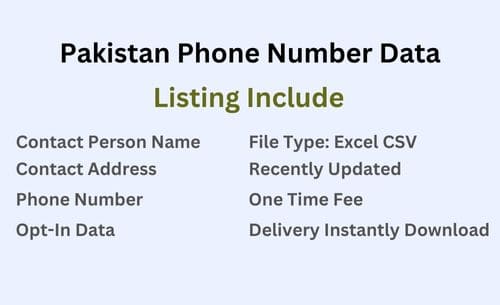 巴基斯坦手机号码列表