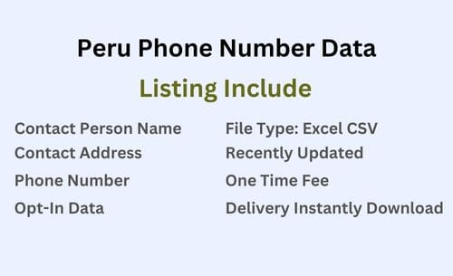 秘鲁 手机号码列表