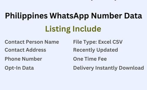 菲律宾 WhatsApp 号码数据