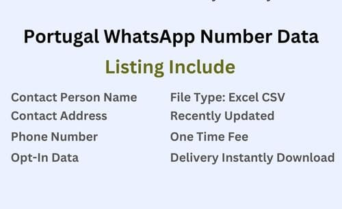 葡萄牙 WhatsApp 号码数据