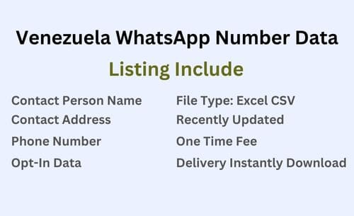 委内瑞拉 WhatsApp 号码数据