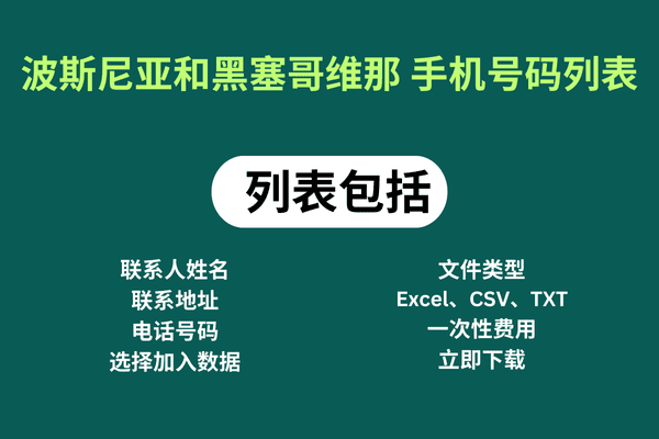 波斯尼亚和黑塞哥维那 手机号码列表