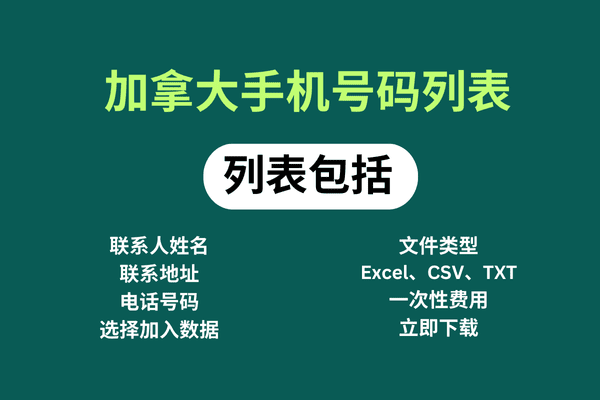 加拿大手机号码列表