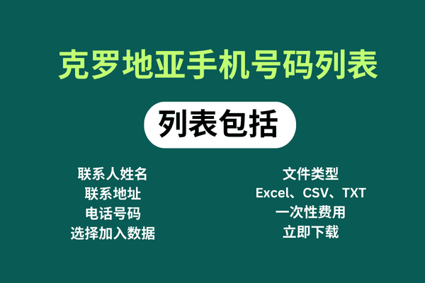 克罗地亚手机号码列表