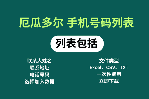 厄瓜多尔 手机号码列表