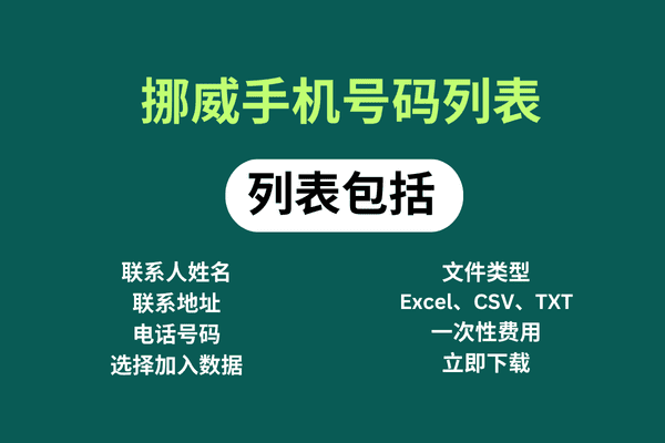 挪威手机号码列表