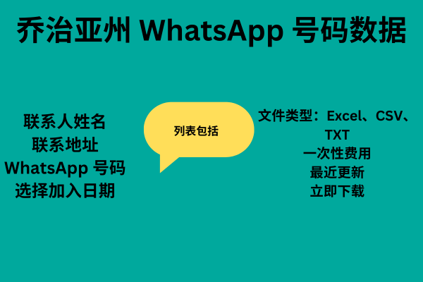 乔治亚州 WhatsApp 号码数据