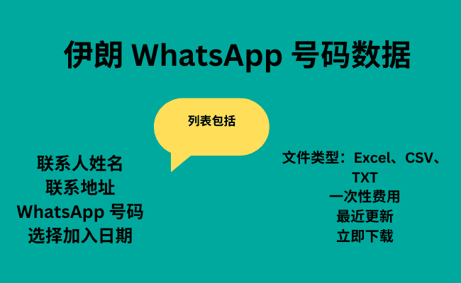 伊朗 WhatsApp 号码数据