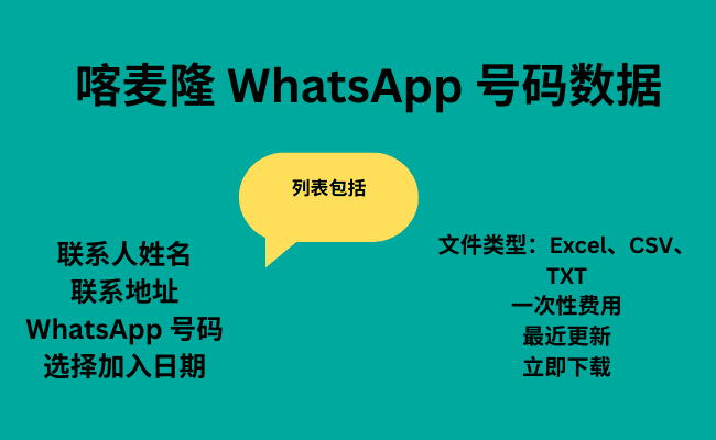 喀麦隆 WhatsApp 号码数据