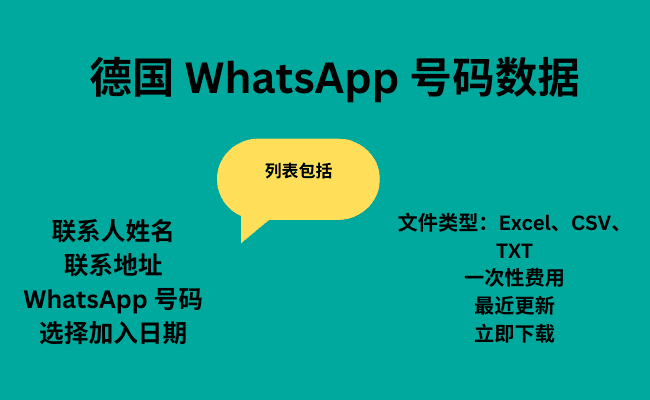 德国 WhatsApp 号码数据