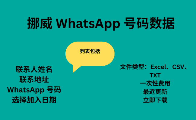 挪威 WhatsApp 号码数据