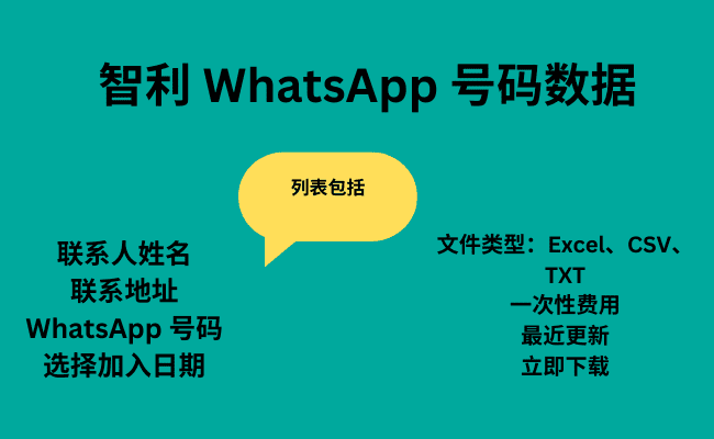 智利 WhatsApp 号码数据