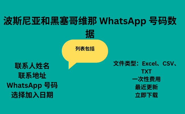 波斯尼亚和黑塞哥维那 WhatsApp 号码数据