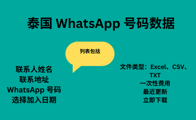 泰国 WhatsApp 号码数据