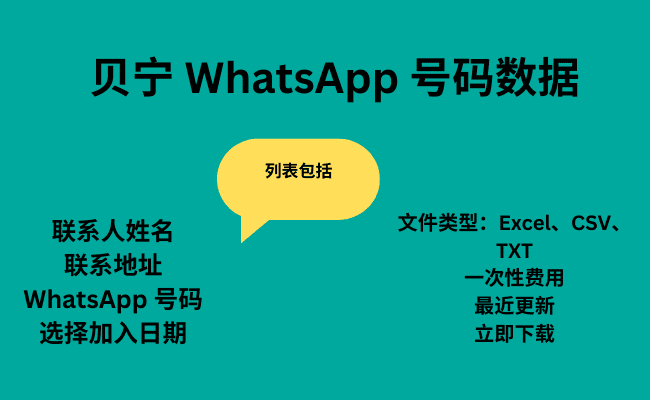 贝宁 WhatsApp 号码数据