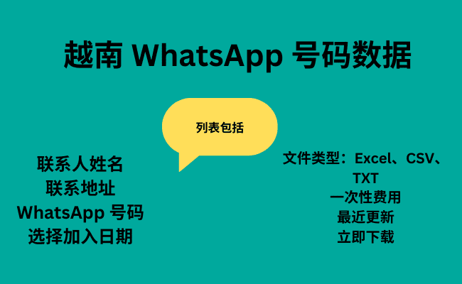 越南 WhatsApp 号码数据